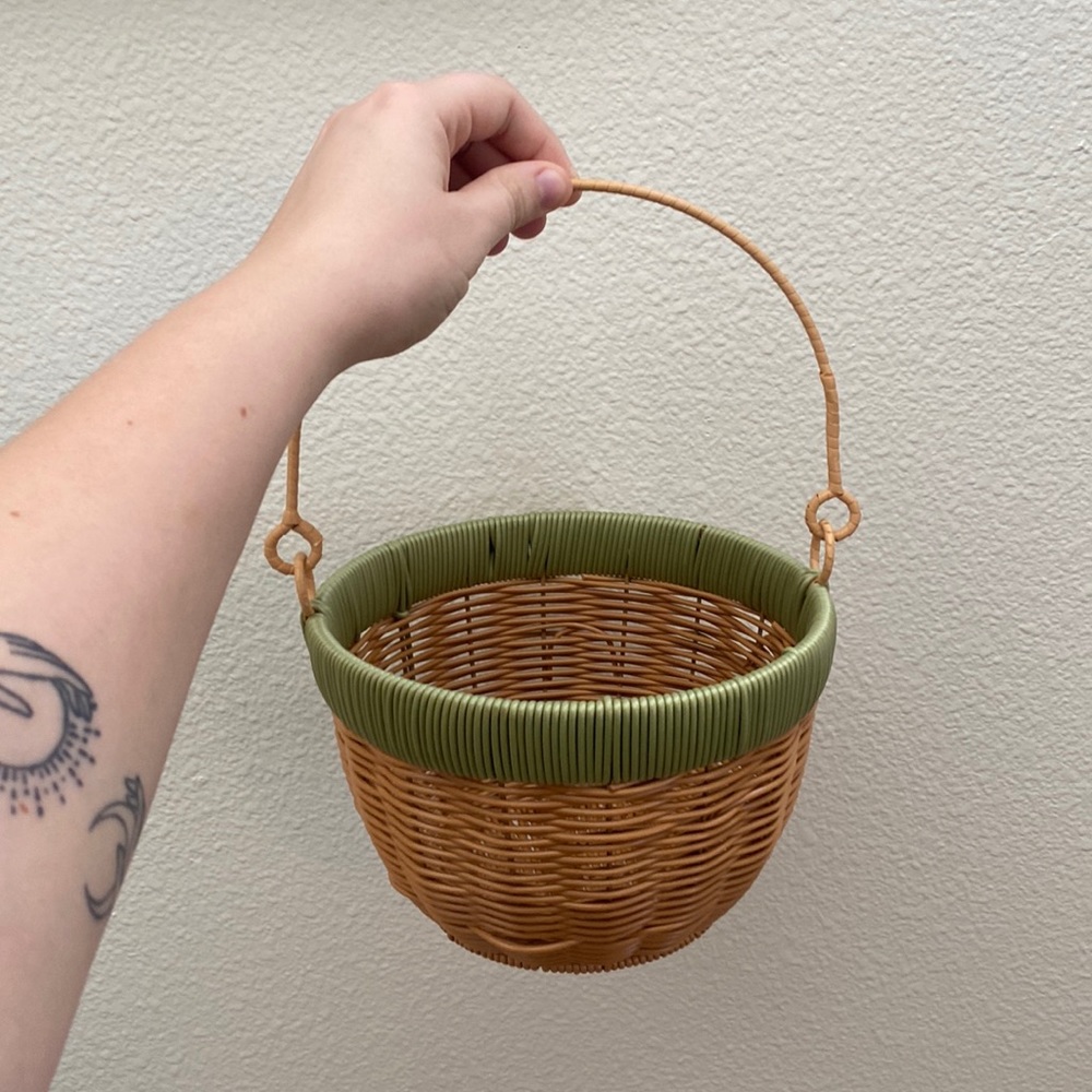Target green and tan basket